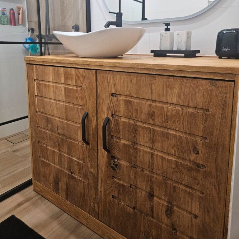 Eiken, Badkamermeubel, massief, hout, maatwerk, Vreeland, Handwerk, duurzaam