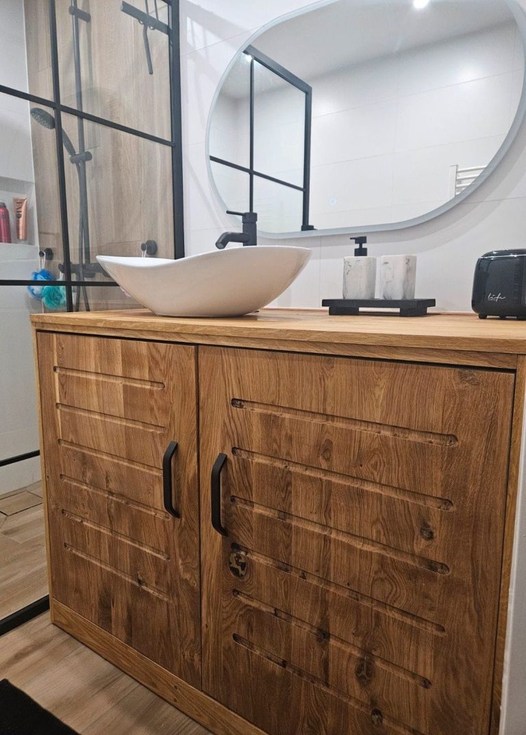 Eiken, Badkamermeubel, massief, hout, maatwerk, Vreeland, Handwerk, duurzaam